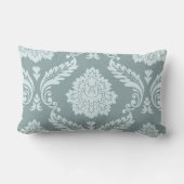 Rococo Damask Lg Pattern Duck Egg Blue+Teal ランバークッション (裏面)