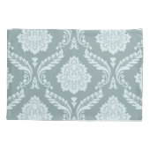 Rococo Damask Lg Pattern Duck Egg Blue+Teal 枕カバー (裏面)