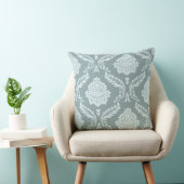 Rococo Damask Off-Set Pattern Duck Egg Blue+Teal クッション (椅子)