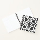 Rococo Damask Pattern Black on White ノートブック (内部)