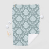 Rococo Damask Pattern Duck Egg Blue+Teal ゴルフタオル (インサイチュ)