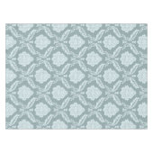 Rococo Damask Pattern Duck Egg Blue+Teal テーブルクロス (正面(横))