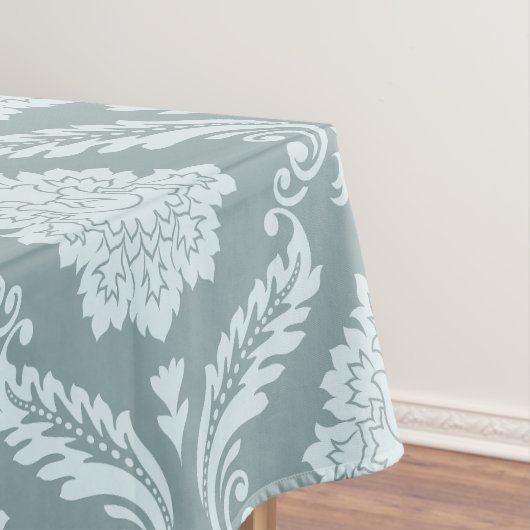 Rococo Damask Pattern Duck Egg Blue+Teal テーブルクロス (インサイチュ)