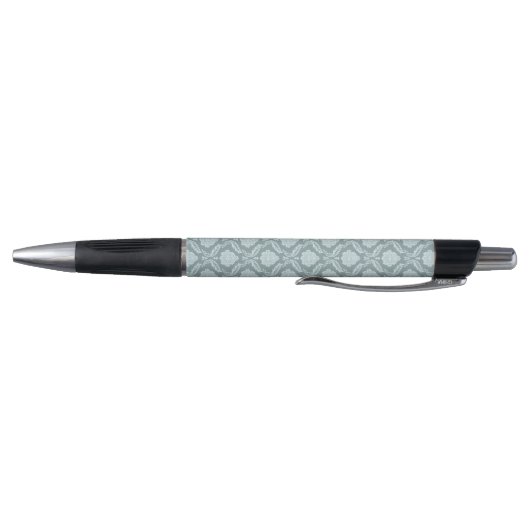 Rococo Damask Pattern Duck Egg Blue+Teal ボールペン (底)