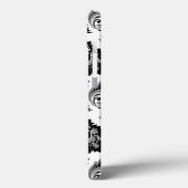 Rococo Damask Pattern Grey Black White Case-Mate iPhoneケース (裏面 / 左)
