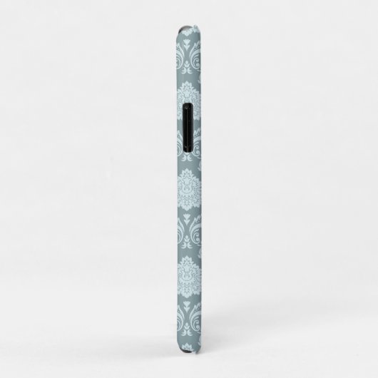 Rococo Damask Rpt Pattern Duck Egg Blue+Teal Case-Mate iPhoneケース (裏面/右)
