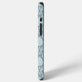 Rococo Damask Rpt Pattern Duck Egg Blue+Teal iPhoneケース (左側面)