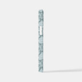Rococo Damask Rpt Pattern Duck Egg Blue+Teal iPhoneケース (右側面)