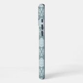 Rococo Damask Rpt Pattern Duck Egg Blue+Teal iPhoneケース (左側面)