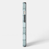 Rococo Damask Rpt Pattern Duck Egg Blue+Teal iPhoneケース (左側面)