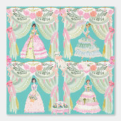 Rococo Drapery Ladies Pastel Marie Antoinette 壁紙 (正面)