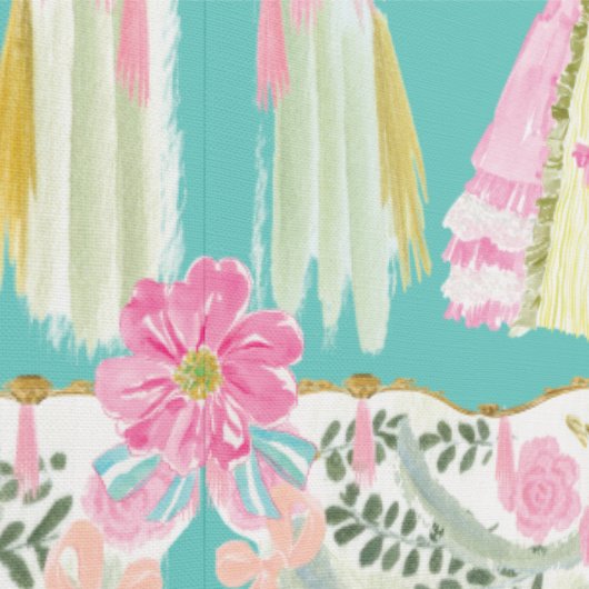 Rococo Drapery Ladies Pastel Marie Antoinette 壁紙 (縫い目)