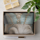 Rococo Duchess in Teal and Gold Decoupage Paper 薄葉紙 (ギフト)