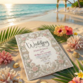 Rococo Fairytale Cherub Swan Garden Romance 招待状