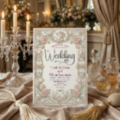 Rococo Fairytale Cherub Swan Garden Romance 招待状