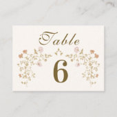 Rococo Floral Antique Frame Wedding プレイスカード (正面)