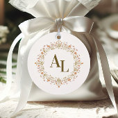 Rococo Floral Antique Frame Wedding ラウンドシール