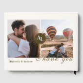 Rococo Floral Antique Frame Wedding Photo  ゲストブック (裏面)