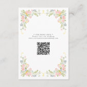 Rococo Garden Ornate Floral Wedding QR Details エンクロージャーカード (裏面)