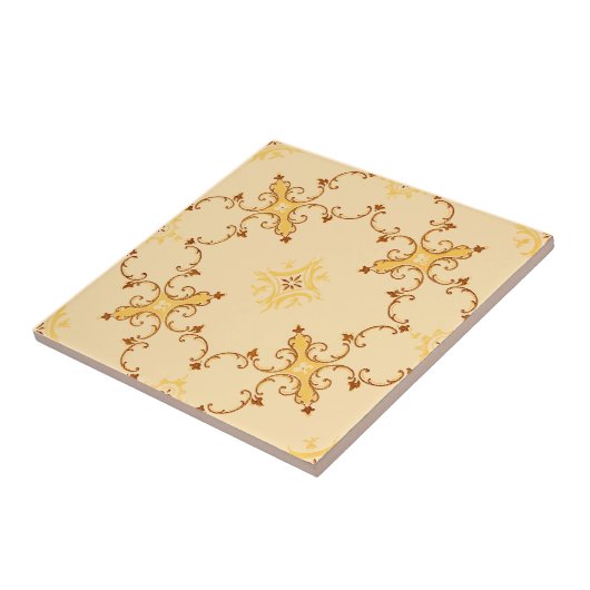 Rococo Inspired Foliate Scrolls Pattern タイル (側面)