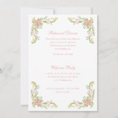 Rococo Ornate Floral Border Rehearsal Dinner 招待状 (正面)
