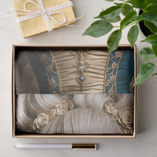 Rococo Queen Baroque Portrait Decoupage 薄葉紙 (ギフト)