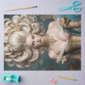 Rococo Queen Baroque Portrait Decoupage 薄葉紙 (クラフト)