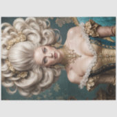 Rococo Queen Baroque Portrait Decoupage 薄葉紙 (正面)