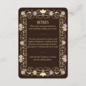 Rococo Revival Elegant Vintage Floral Wedding エンクロージャーカード (正面)