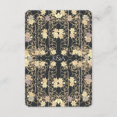 Rococo Revival Elegant Vintage Floral Wedding エンクロージャーカード (裏面)