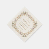 Rococo Revival Elegant Vintage Floral Wedding スタンダードカクテルナプキン (角)