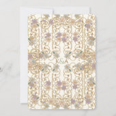 Rococo Revival Elegant Vintage Floral Wedding セーブザデート (裏面)