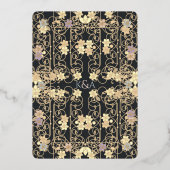 Rococo Revival Elegant Vintage Save The Date 箔招待状 (裏面)