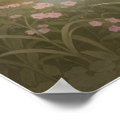 Rococo Rose River Landscape Mural ポスター (角)