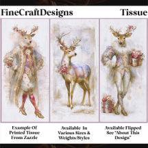 Rococo Rudolf & Festive Reindeer EQ3L Decoupage