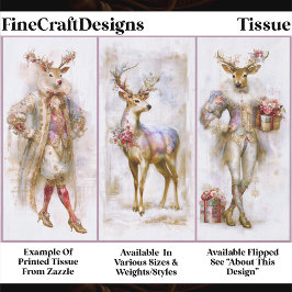 Rococo Rudolf & Festive Reindeer EQ3L Decoupage 薄葉紙