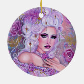 Rococo valentine fantasy art by Renee Lavoie セラミックオーナメント (裏面)