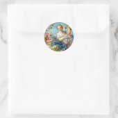 Rococo vintage Venus Angels Roses tambourine ラウンドシール (バッグ)