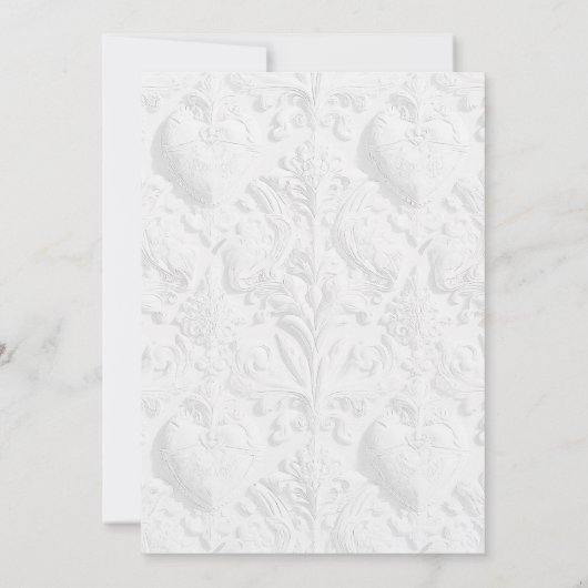 Rococo Waffle Tea Galentine Brunch Floral Elegance 招待状 (裏面)