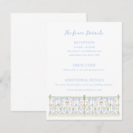 Rococo Wedding Details エンクロージャーカード (正面/裏面)