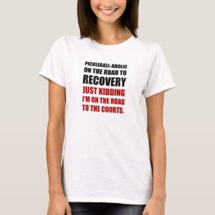 Rocvery裁判所へのPickleball Raod Tシャツ