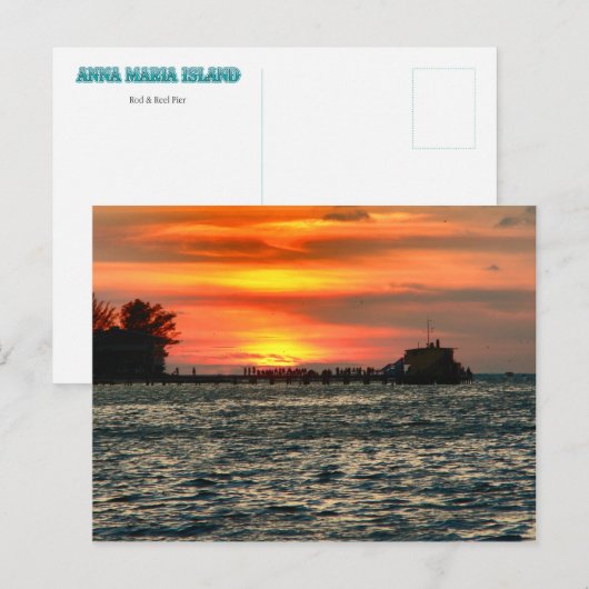 Rod and Reel Pier at Sunset ポストカード (正面/裏面)
