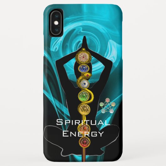 ROD ASCLEPIUS,7チャクラヨガロータスポーズブルー Case-Mate iPhoneケース (裏面)