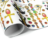 ROD ASCLEPIUS,7チャクラヨガロータスポーズ，ホルスアイ ラッピングペーパー (ロールコーナー)