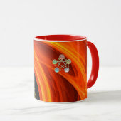 ROD ASCLEPIUS,7チャクラ,ヨガホリスティックオレンジ マグカップ (正面右)