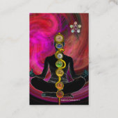 ROD ASCLEPIUS,7チャクラYOGA LOTUS POSE PINK Black 名刺 (裏面)