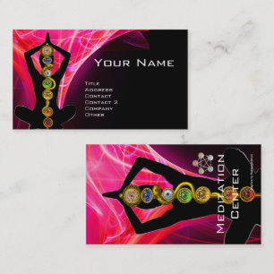 ROD ASCLEPIUS,7チャクラYOGA LOTUS POSE PINK Black 名刺
