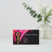 ROD ASCLEPIUS,7チャクラYOGA LOTUS POSE PINK Black 名刺 (スタンド正面)