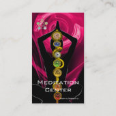 ROD ASCLEPIUS,7チャクラYOGA LOTUS POSE PINK Black 名刺 (裏面)