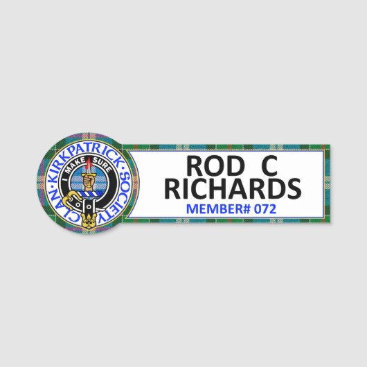 ROD C RICHARDS用CKSネームバッジ 名札 (正面)